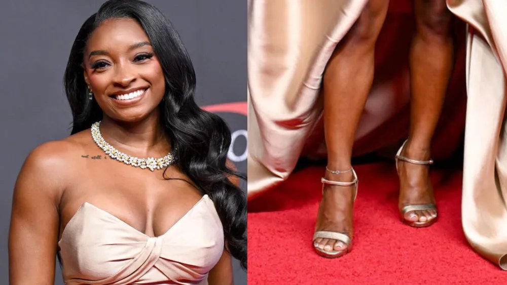 Simone Biles Dons Sparkling Champagne Sandal Heels at 2026 ESPY Awards