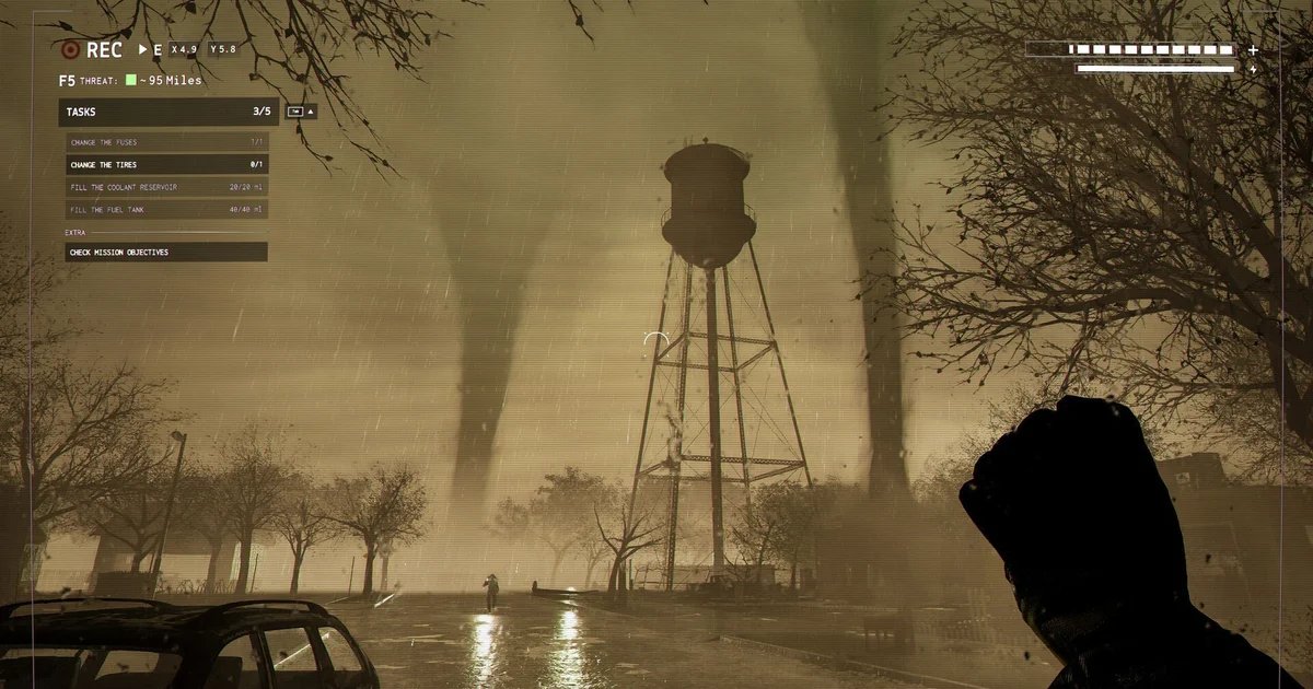 Fix up your van with a bunch of your best pals and escape an onslaught of tornados in survival co-op game Funnel Runners