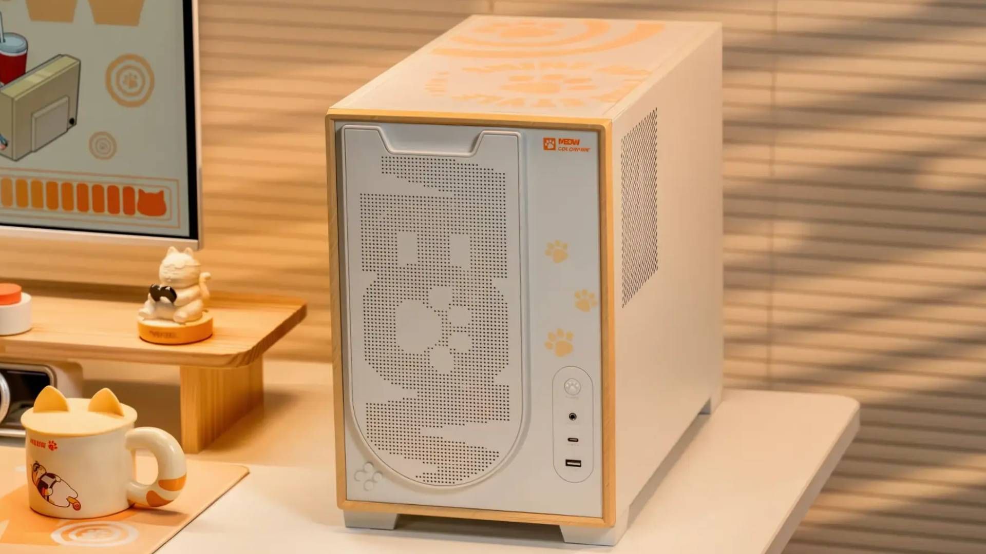 This cat-themed PC case has the best power button I’ve ever seen