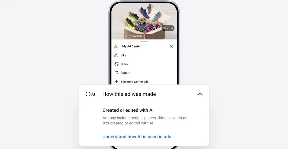 Google will now tell you if an ad was made with AI