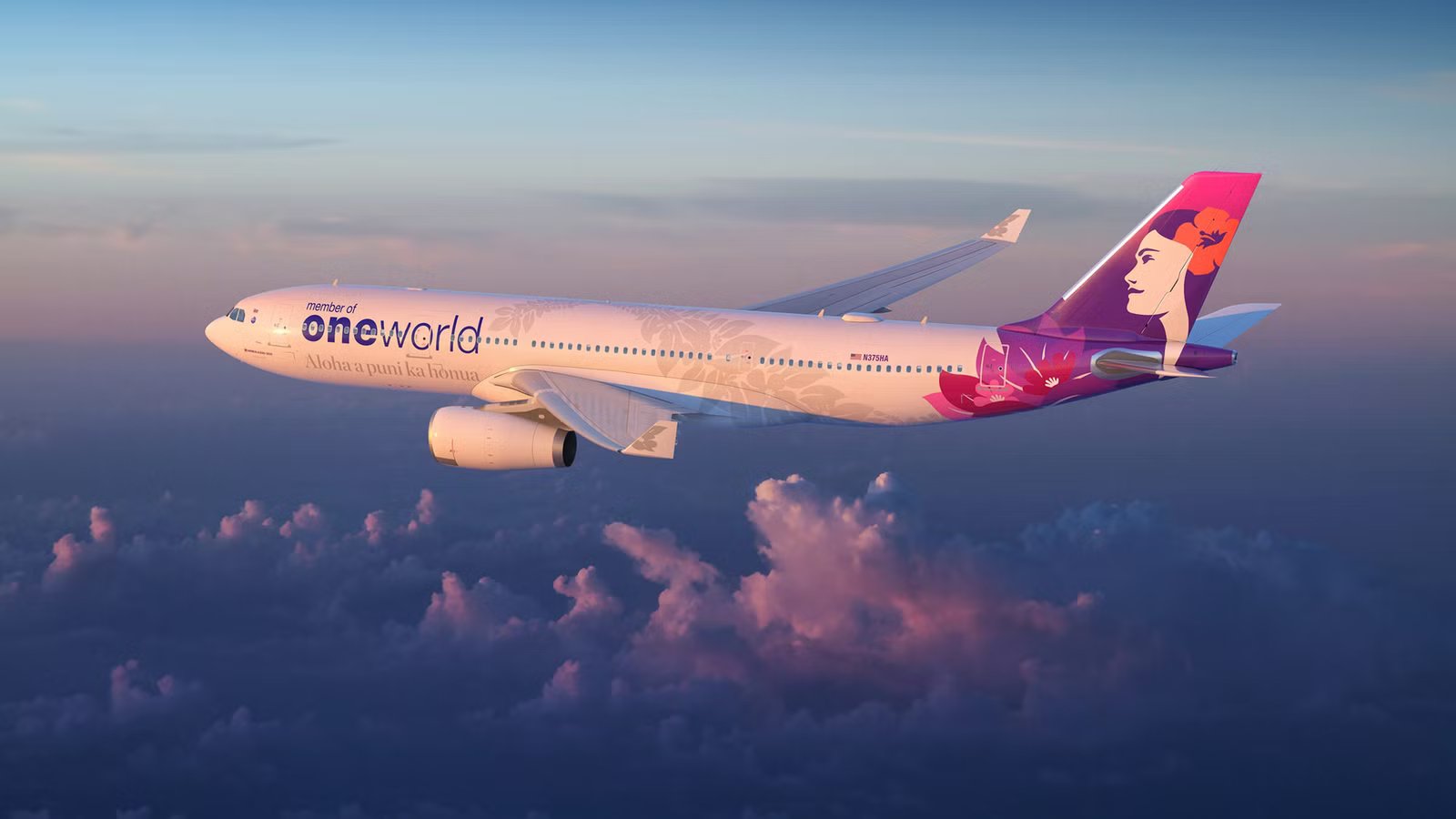 Hawaiian Airlines Marks oneworld Entry With Special “Aloha” Airbus A330 Livery