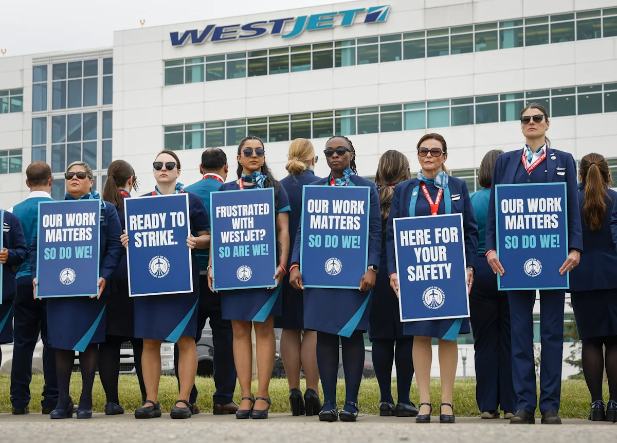 WestJet begins grounding planes ahead of potential flight attendants strike