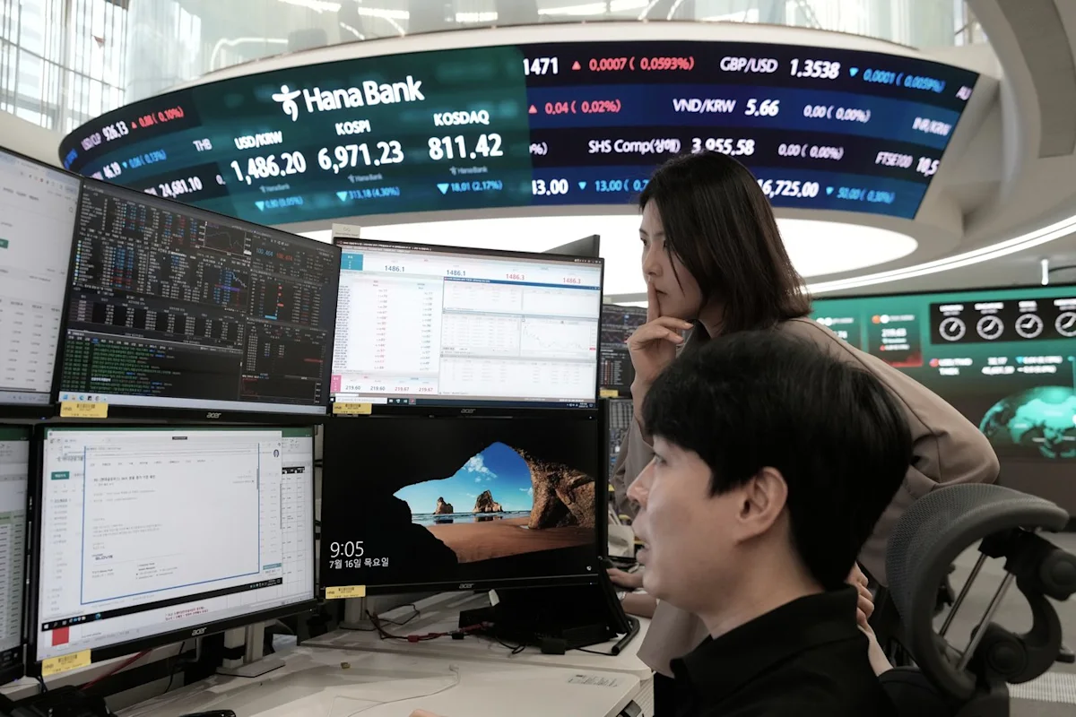 Asian shares mostly decline with South Korea’s Kospi down 6.6%, while oil prices slip