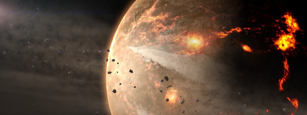 The missing 500 million: Cosmic bombardment melted Earth’s first crust