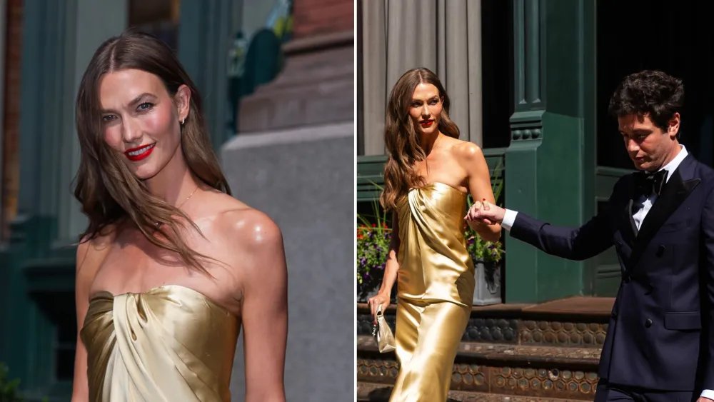 Karlie Kloss Goes Liquid Gold in Tove at Taylor Swift’s Wedding