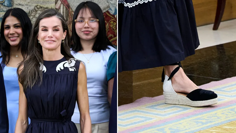 Queen Letizia Wears Namesake Calzados Picón Espadrille Wedges