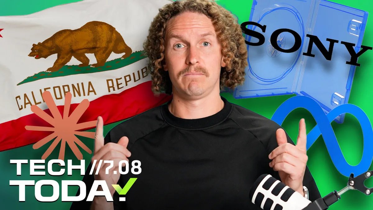Sony to End Game Discs, Anthropic's Deal With California and Meta Smart Glasses Rate Limits | Tech Today video