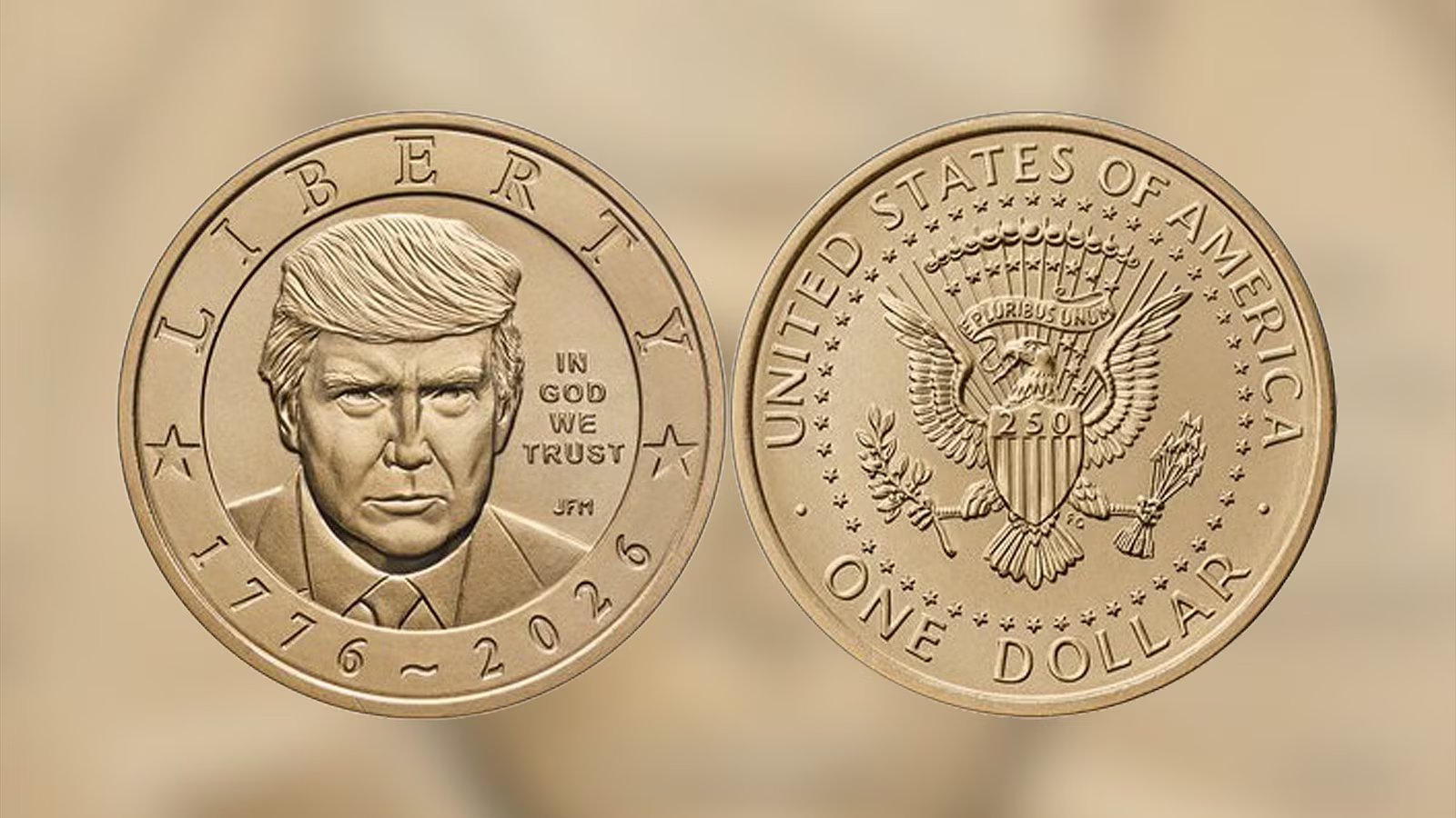 US Mint to begin striking commemorative coin featuring Trump