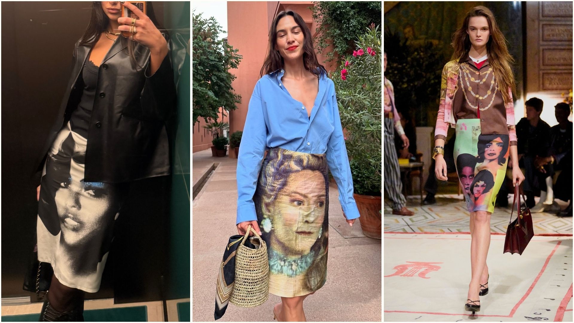This Summer, Everyone Is Wearing Skirts With “Faces” on Them