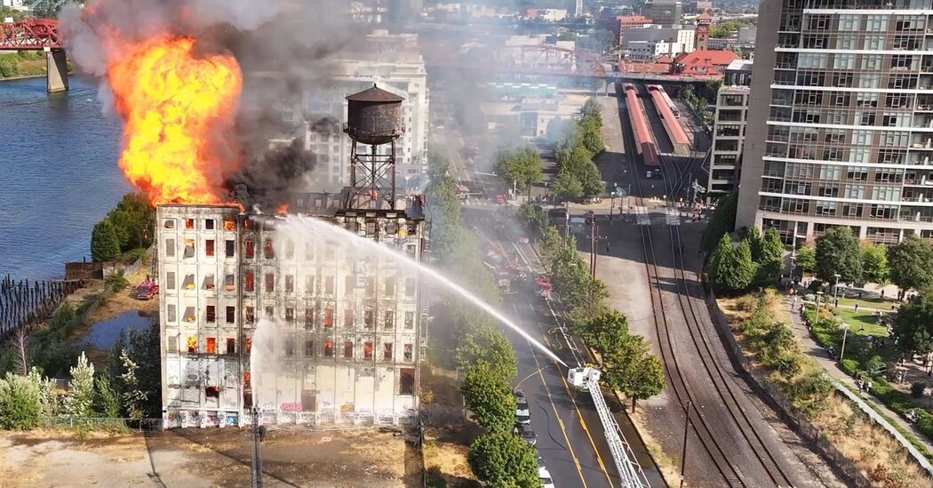 Warehouse Blaze in Portland, Ore., Is Headache for City Over a Week Later