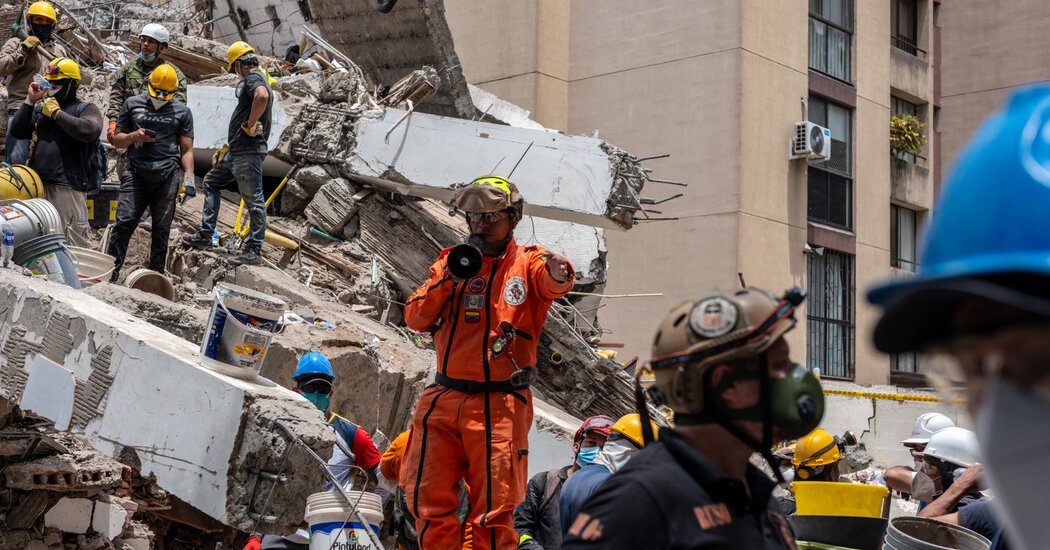 Topos Azteca, a Mexican Volunteer Rescue Group, Helps With Rescue Efforts After Colombia Earthquake