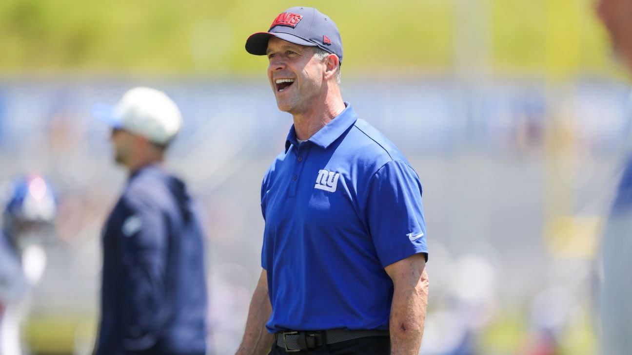 A Harbaugh team meeting during training camp — an inside look