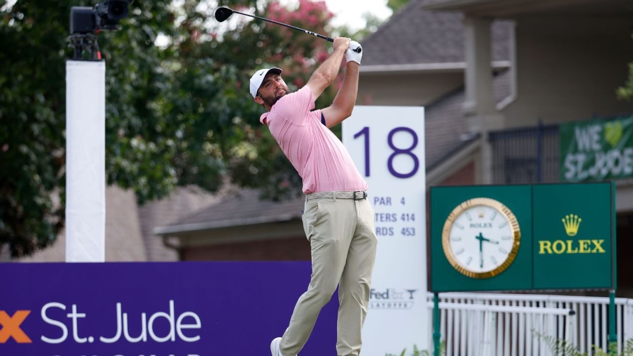 Scottie Scheffler (61) ties course record, leads by 3 in Memphis