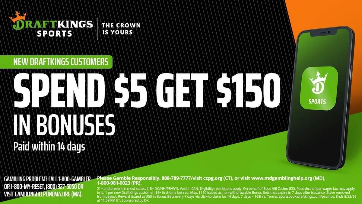 Use DraftKings promo code to get $150 in bonus bets by targeting NFL preseason, Bengals-Bears, MLB on Saturday
