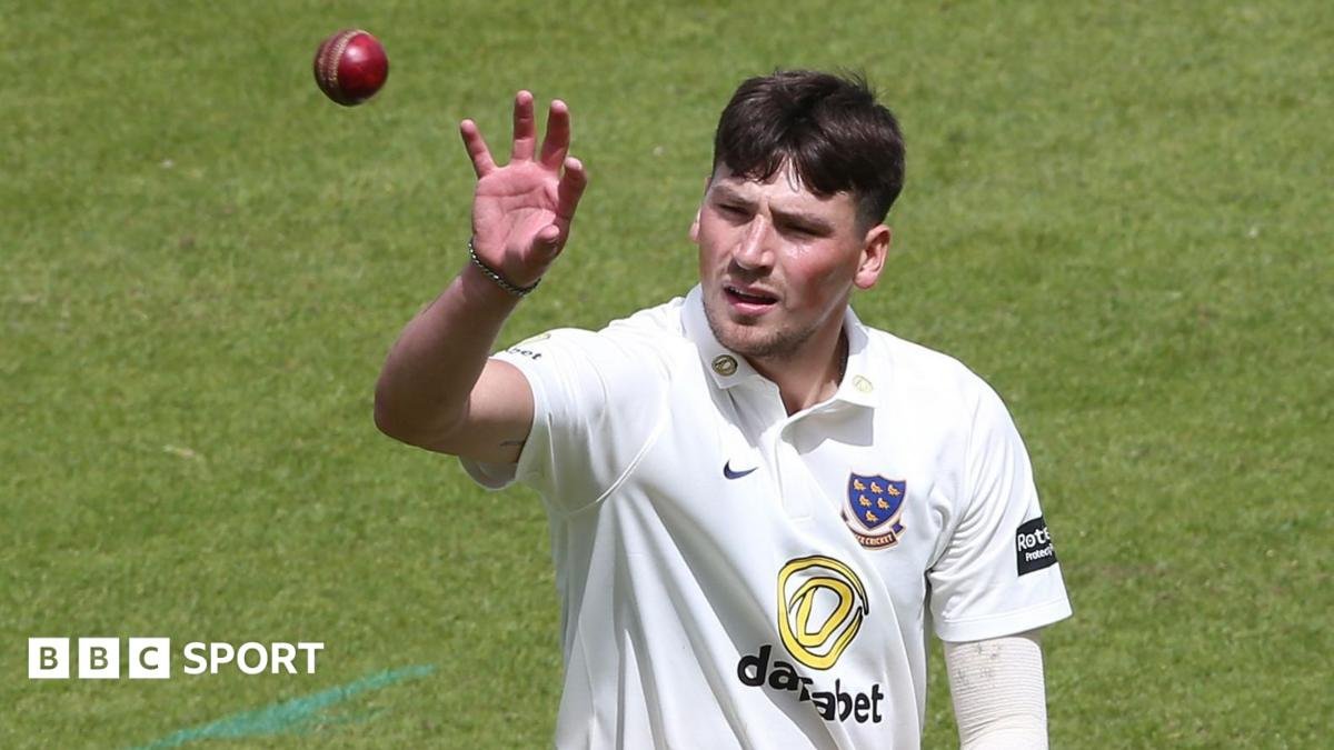 County Championship: Henry Crocombe takes hat-trick for Sussex against Somerset