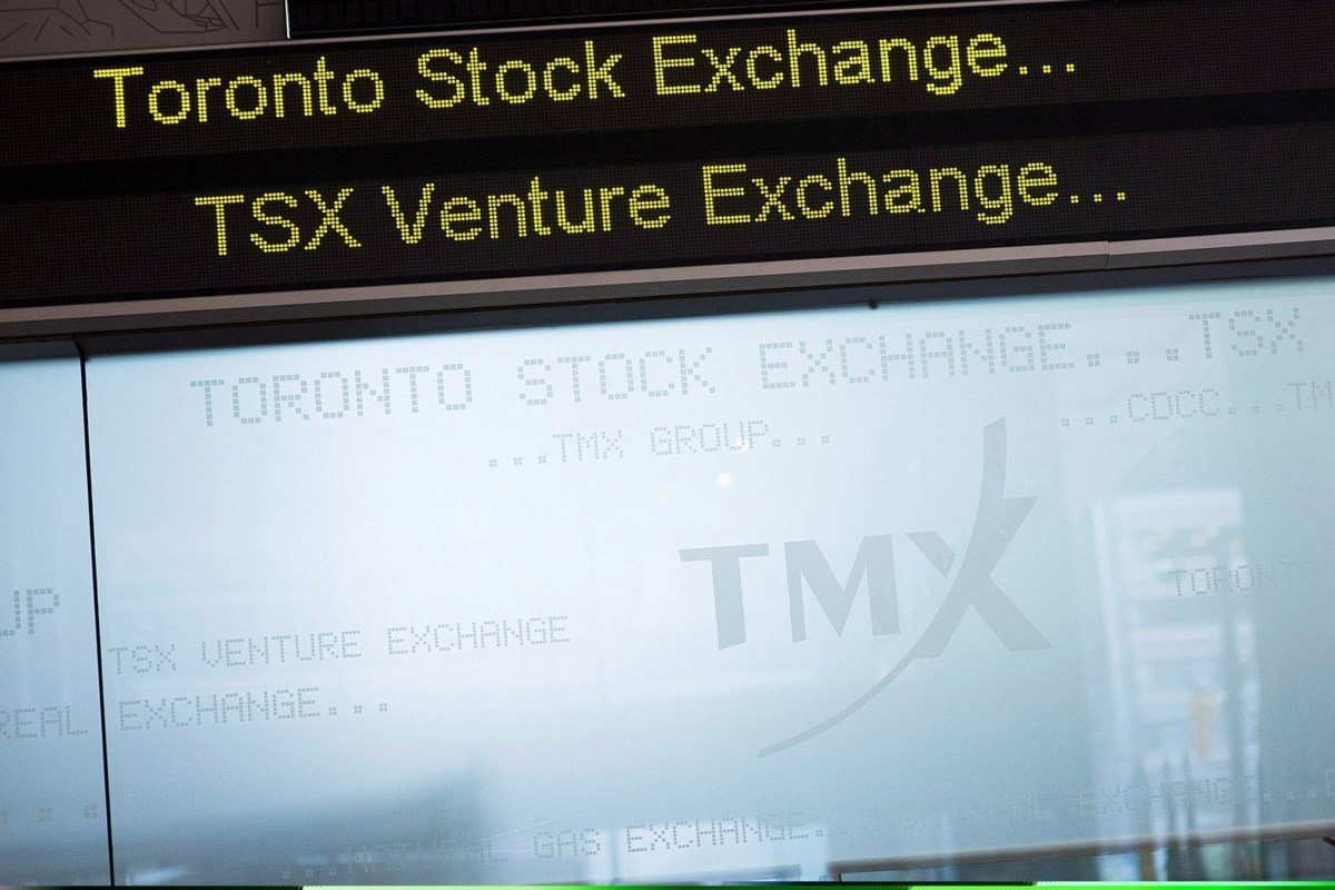 S&P/TSX composite down in late-morning trading, U.S. markets also lower