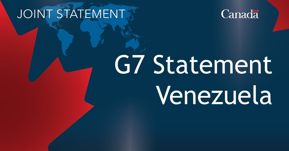 G7 denounces the lack of democratic legitimacy of today’s presidential inauguration in Venezuela