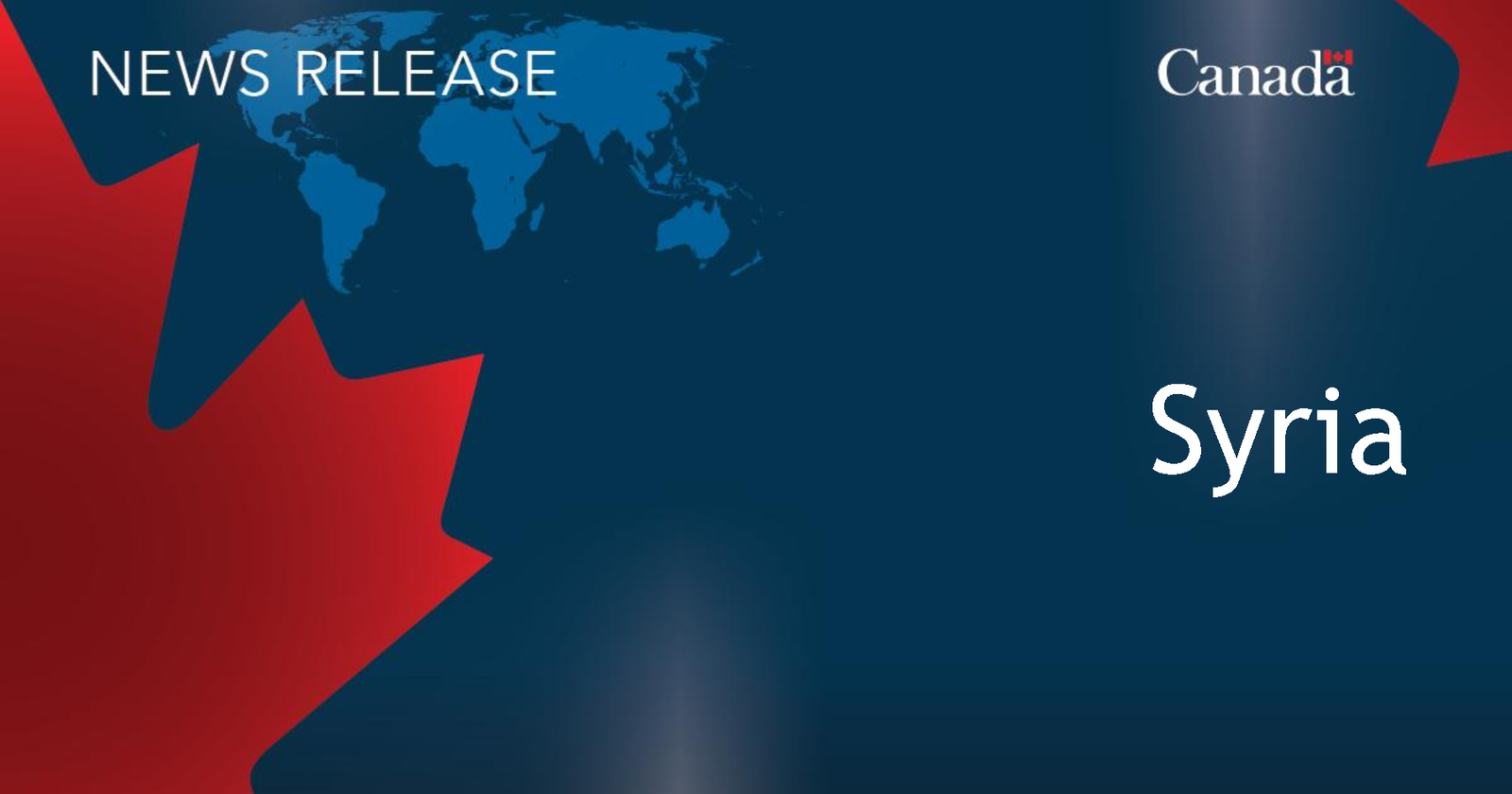 Canada provides funding to the Organisation for the Prohibition of Chemical Weapons to eliminate chemical weapons in Syria