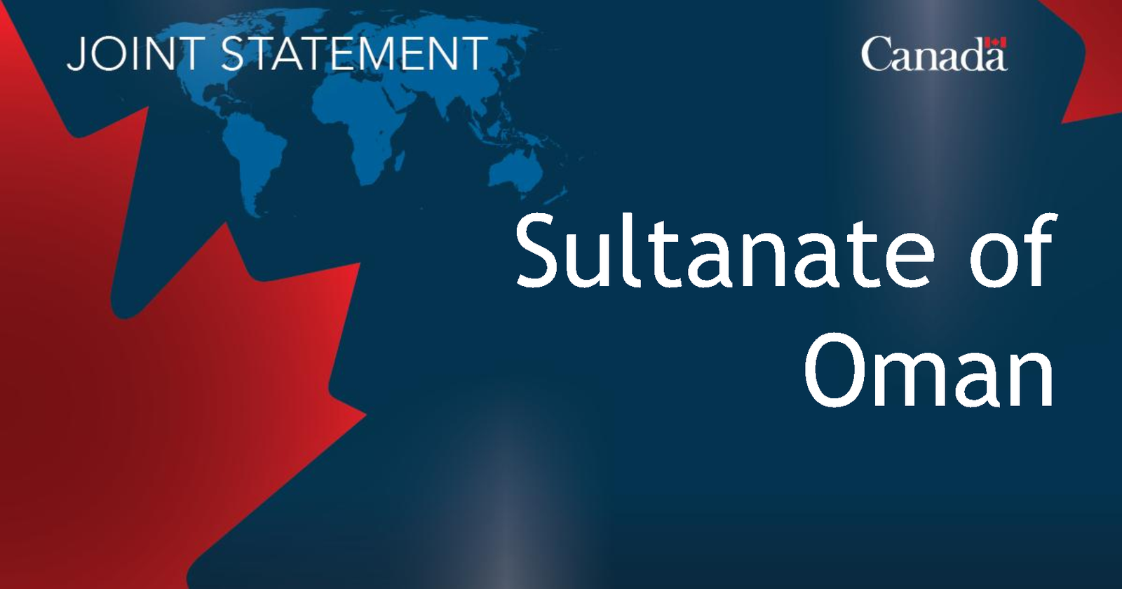 Joint Statement at the Conclusion of the Visit of the Minister of Foreign Affairs of Canada to the Sultanate of Oman