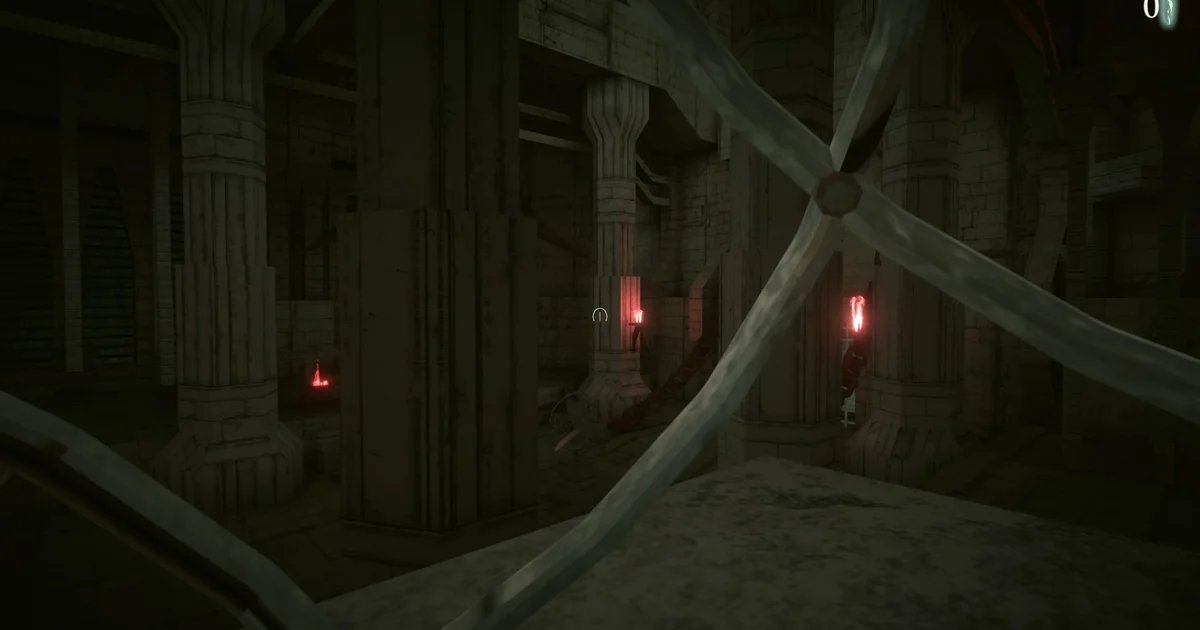 I love the Dark Soulful architecture of The Canon of Balls, a rolling open world game inspired by Sega, Fumito Ueda and Minecraft parkour