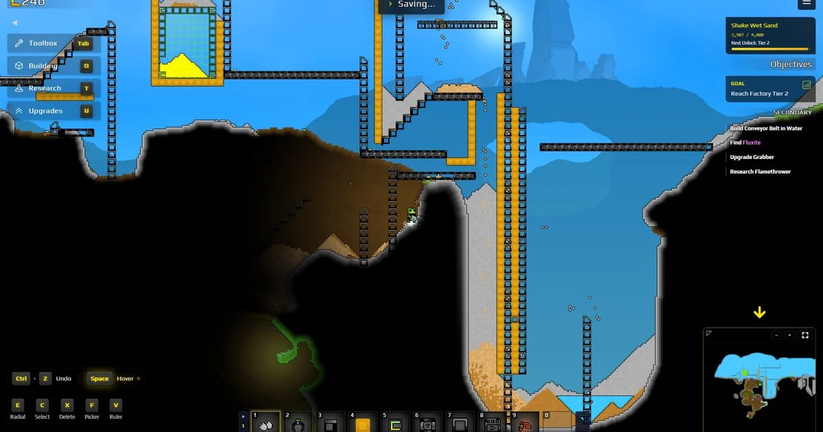 Sandustry is the first factory simulation game I’ve played that gets heaps right