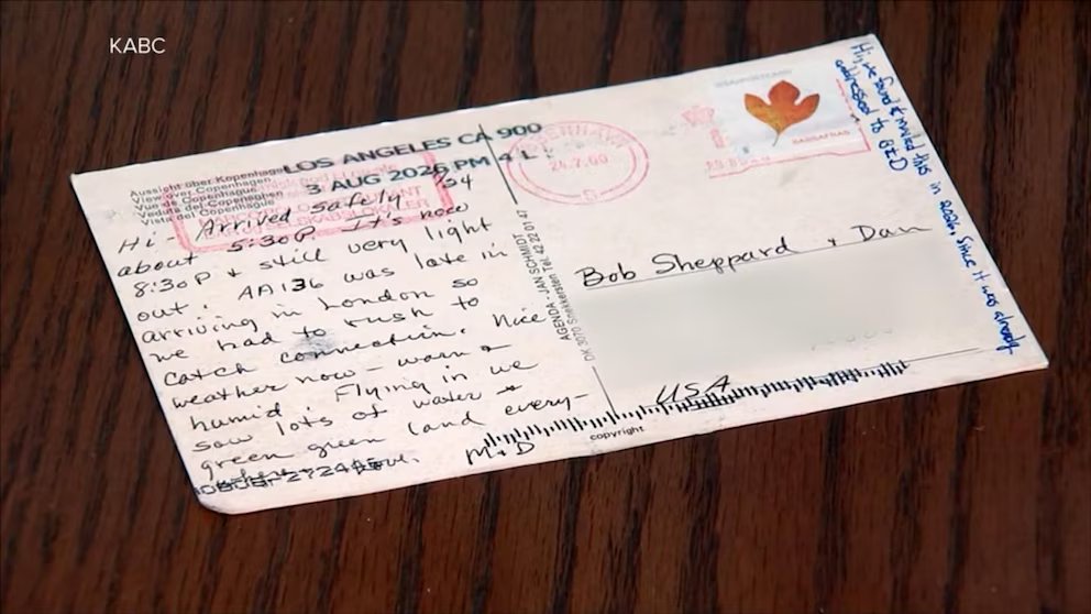 WATCH: Long Beach man receives late postcard from his parents 26 years later