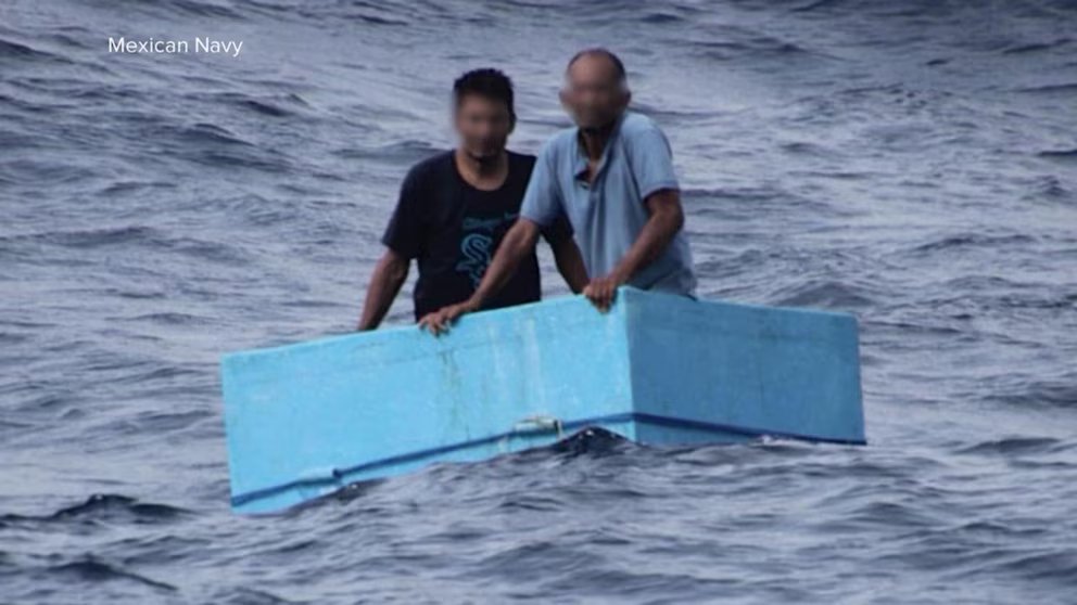WATCH:  Fishermen rescued after 5 days at sea inside cooler