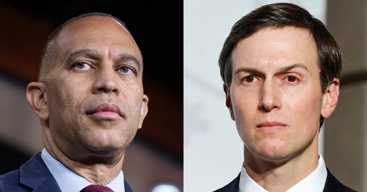 Hakeem Jeffries and Jared Kushner meet in NYC to discuss how Democrats and Trump could cooperate