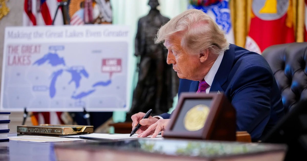 Trump signs executive order to rename Lake Ontario to ‘Lake America’