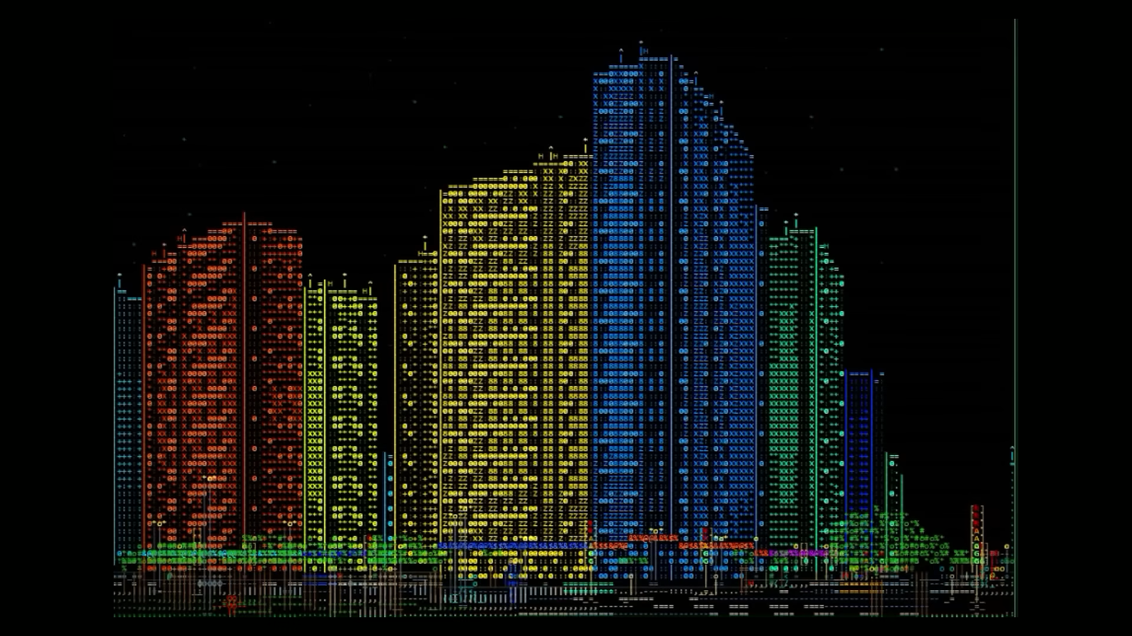 Lone game dev builds an explorable cyberpunk city almost entirely out of ASCII characters
