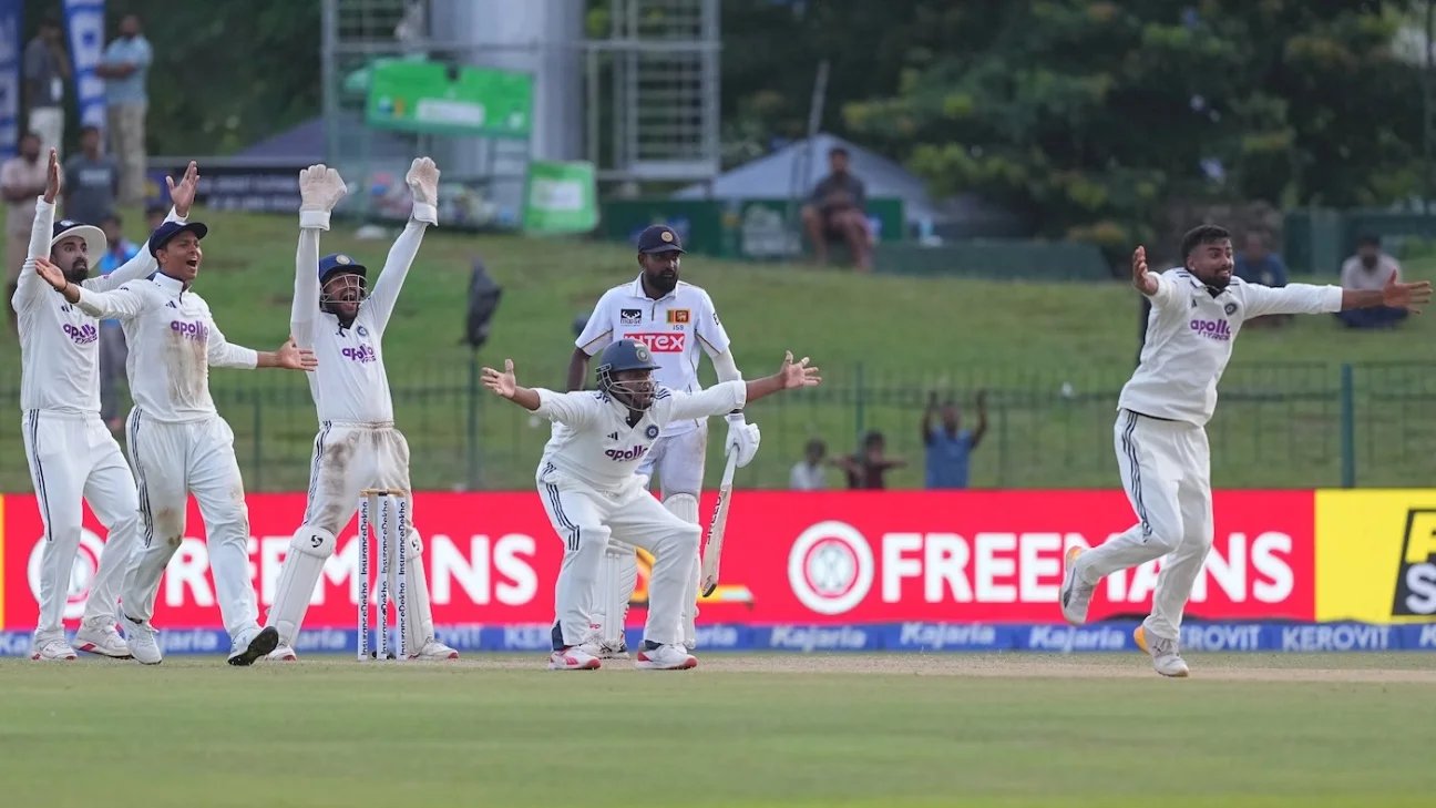 SL vs Ind 2nd WTC Test – Prabath Jayasuriya reprimanded for hitting boundary wedges with his bat after dismissal