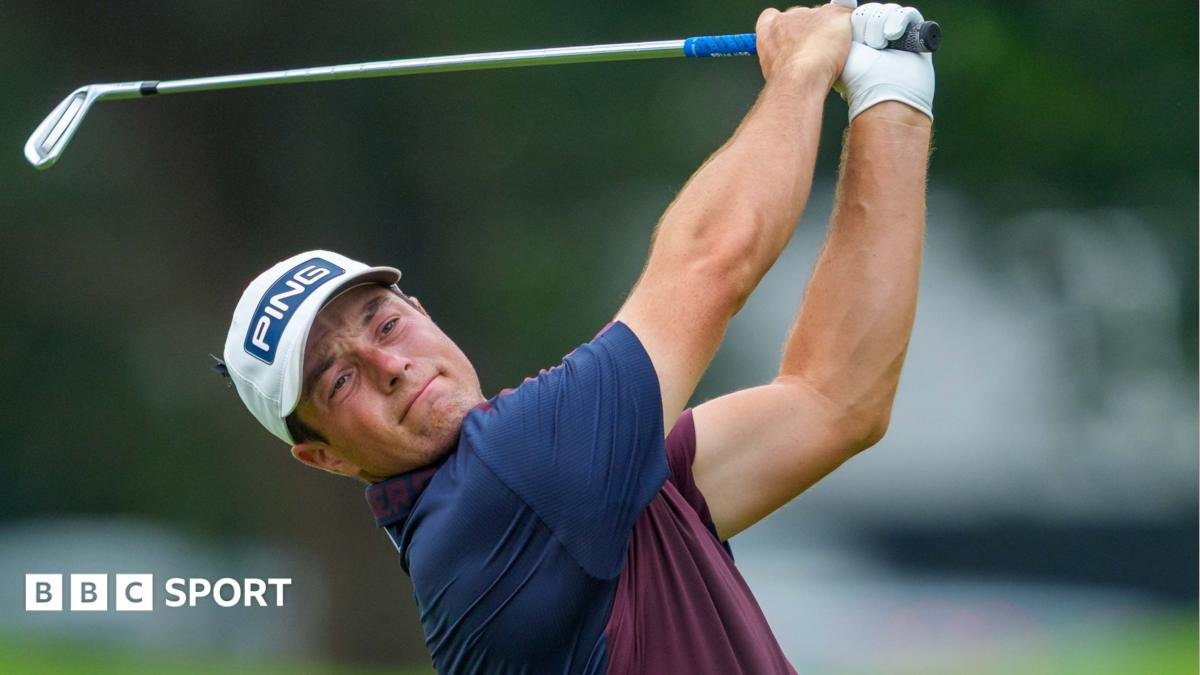 Tour Championship: Viktor Hovland in tie for lead heading into weekend