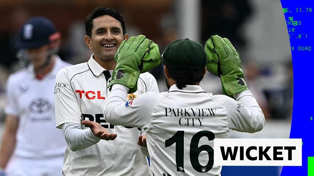 England v Pakistan Second Test: Emilio Gay is bowled for lbw by Muhammad Abbas