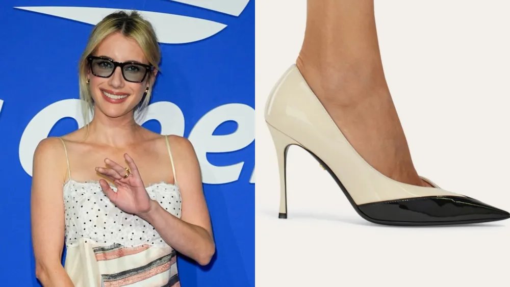 Emma Roberts Embraces the Two-tone Shoe Trend at U.S. Open