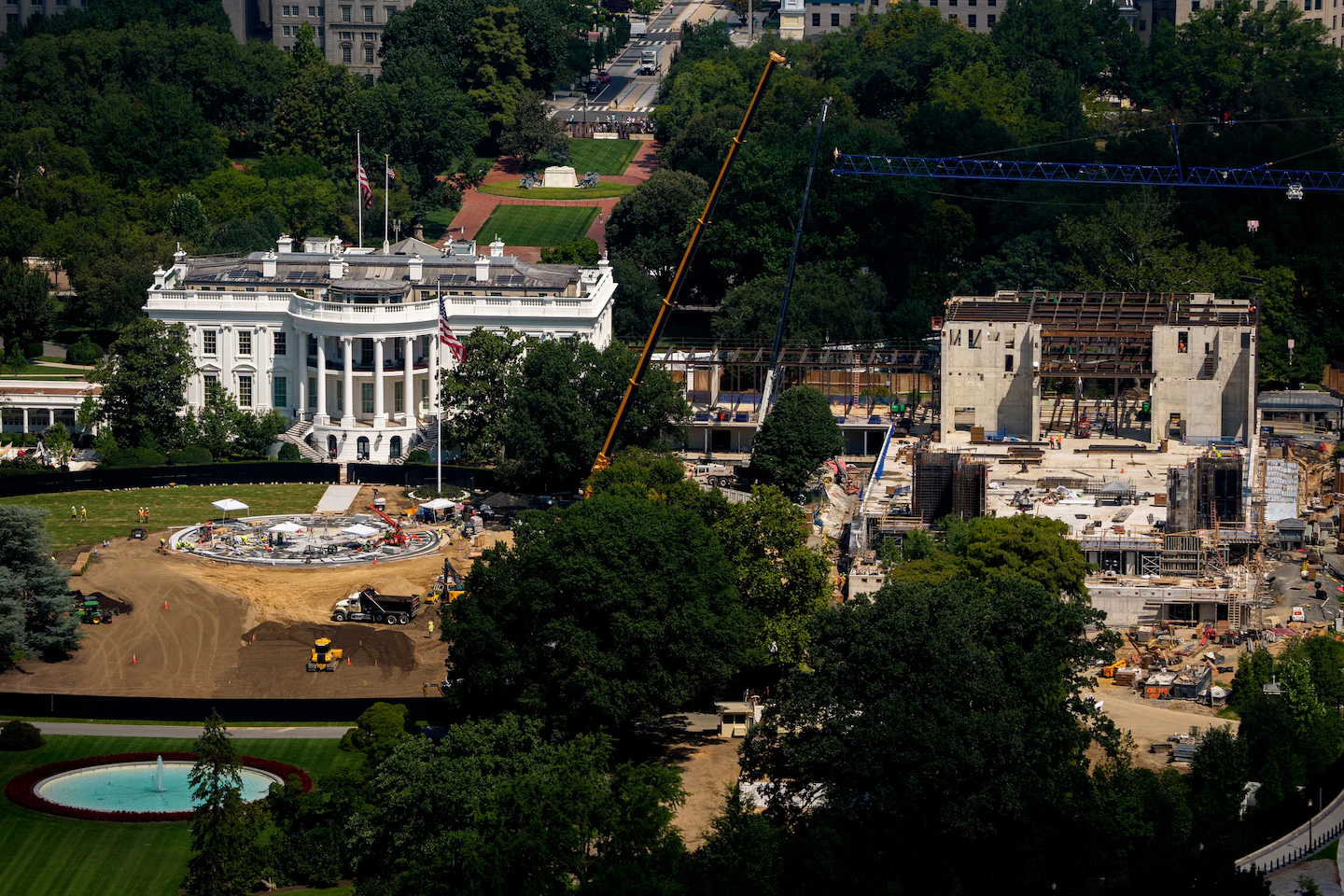 The White House says its ballroom is 65% complete. Its documents suggest otherwise.