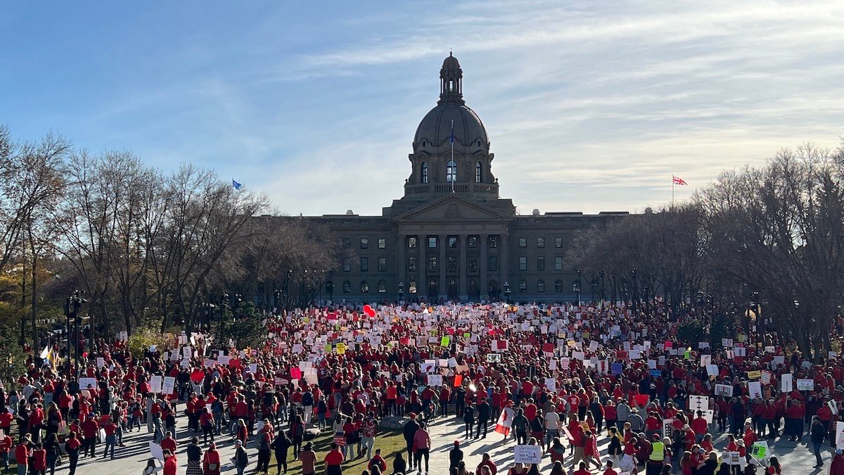 ‘In Alberta we believe in free speech, full stop,’ Danielle Smith says – at least when it comes to hate speech