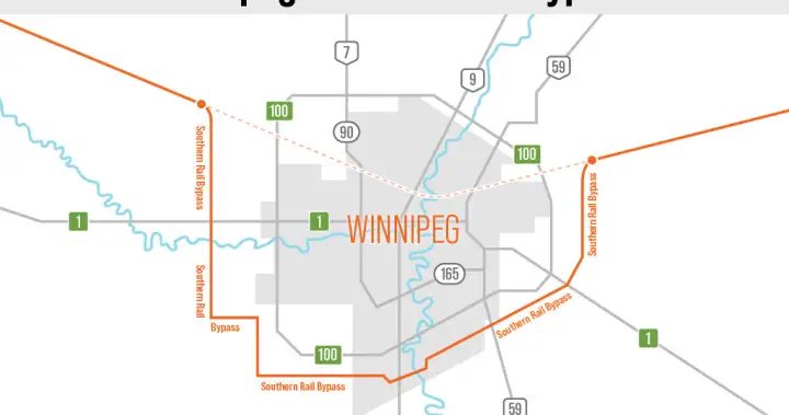 Winnipeg rail-relocation route proposed for south of perimeter