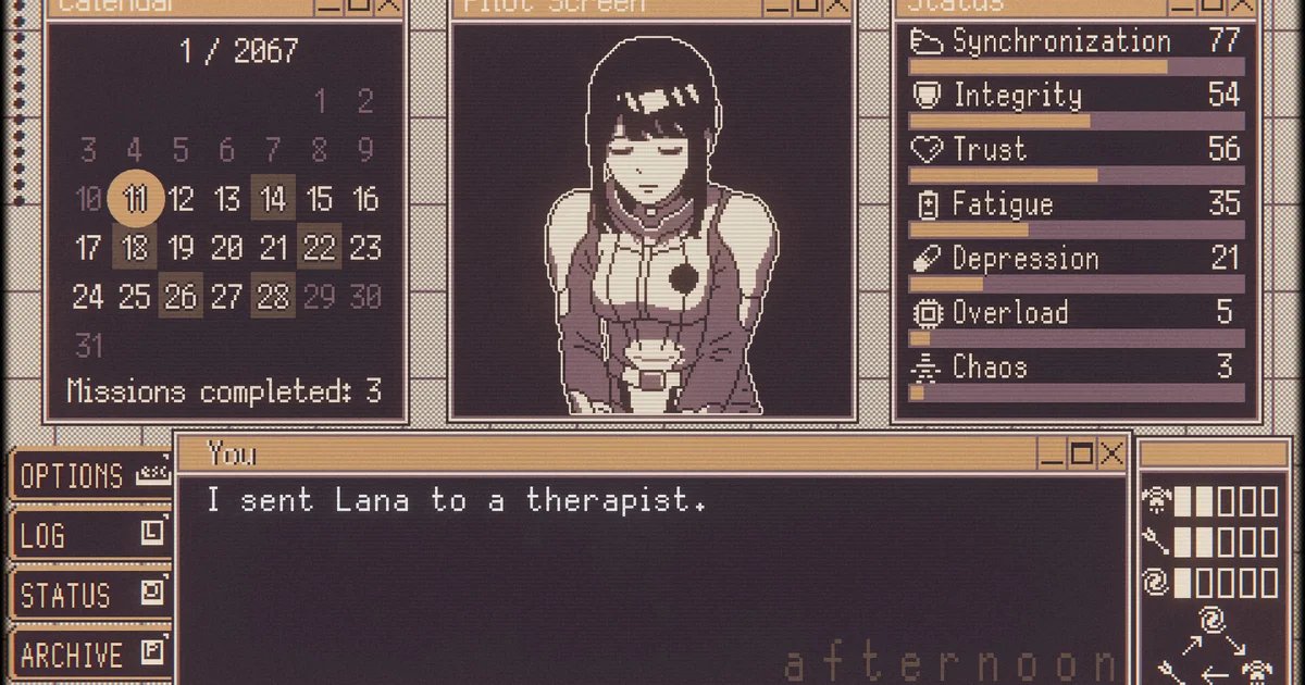 Raise up a mech pilot and make sure she doesn’t get Evangelion-level depressed in the sci-fi visual novel Valkyrie Iteration: Mecha Pilot Raising Pocket Simulator