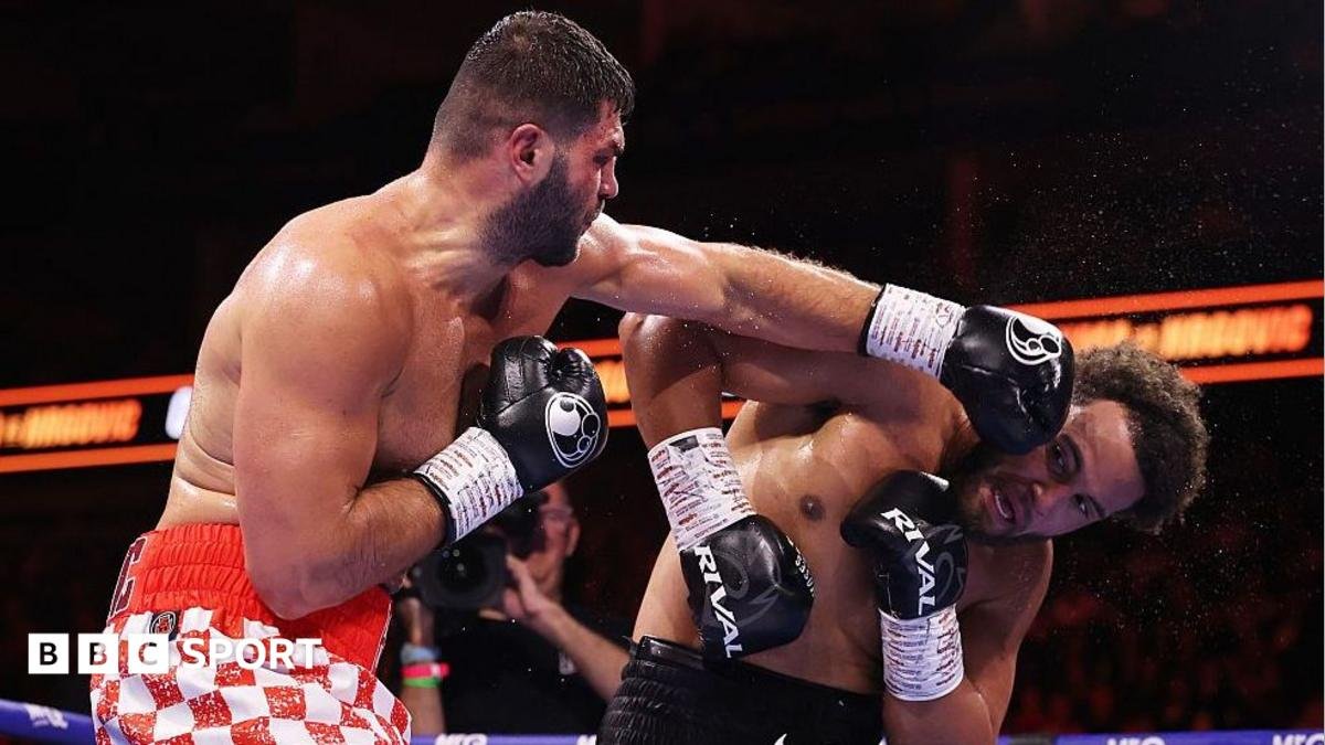 Itauma vs Hrgovic: Briton punches himself out and is stopped in round nine