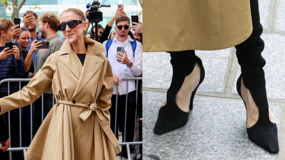 Céline Dion Delivers a Parisian Fall Look in Alaïa Cutout Boots