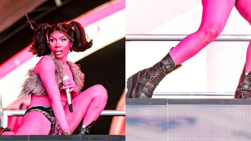 Doechii Paints Herself Pink & Wears Moto Boots At Daisy Chain Fields