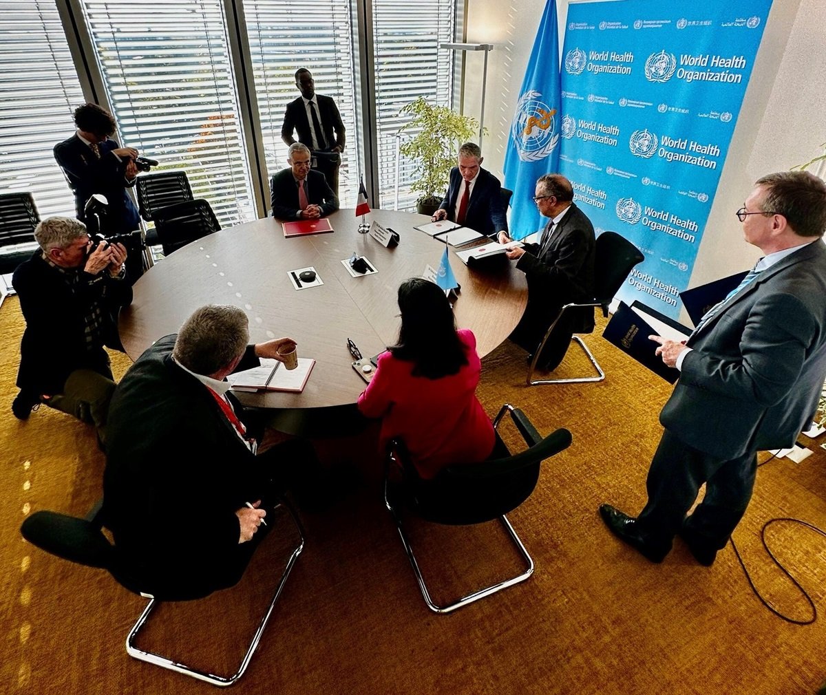 Signing ceremony for contribution agreements between WHO and France