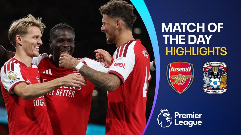 Premier League highlights: Arsenal 3-0 Coventry City