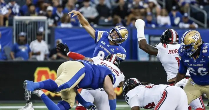 Blue Bombers roll past winless Redblacks 33-21