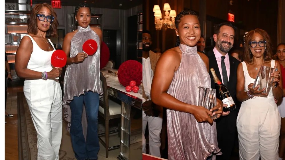 Gayle King & Naomi Osaka Stylishly Play Table Tennis at Baccarat Event
