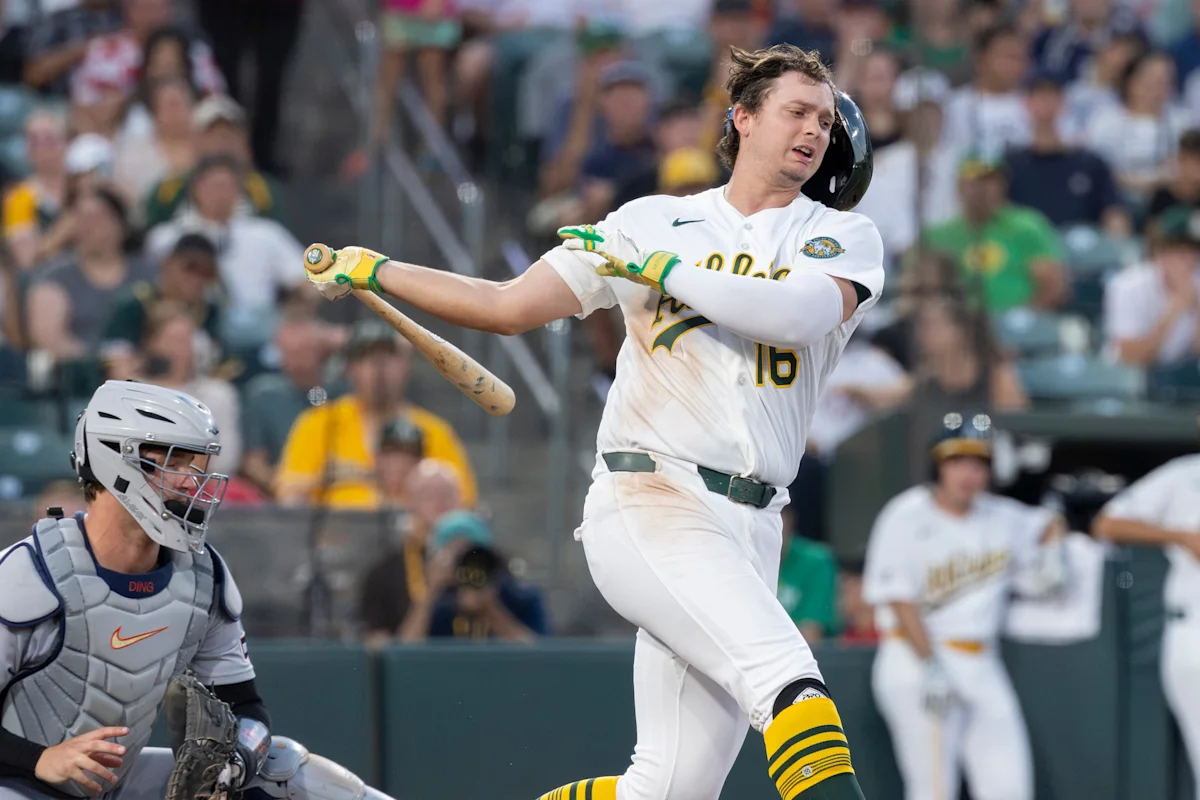 A’s slugger Nick Kurtz will see a specialist about his injured right thumb