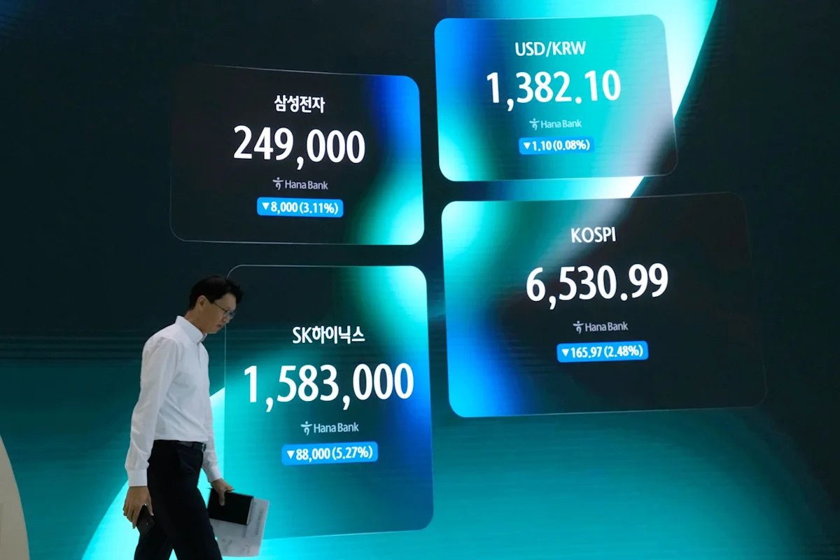 Asian shares are mixed and oil prices hold steady as the US raises pressure on Iran