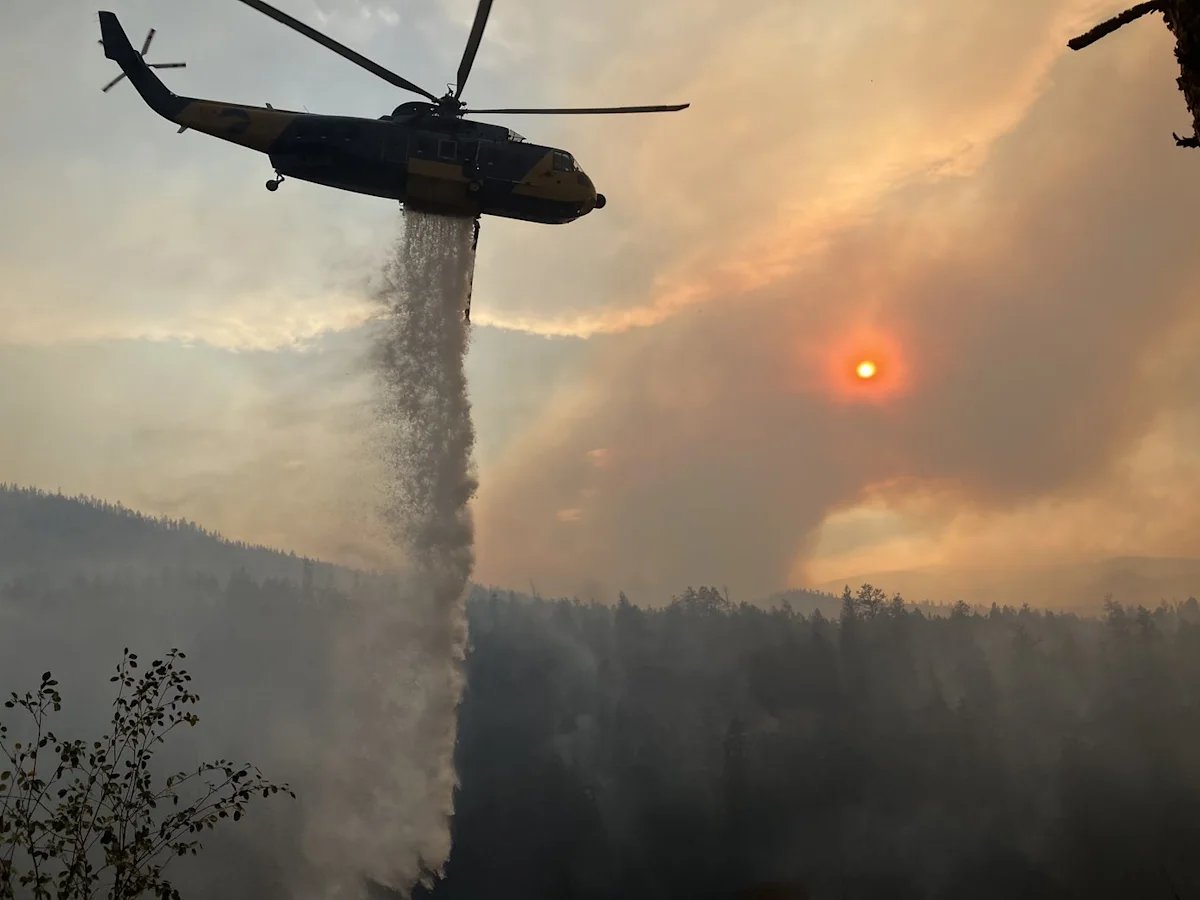 Smoke in B.C. Interior causing poor air quality but helping fire fight