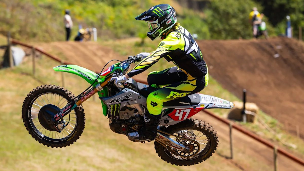 Levi Kitchen wins Unadilla 250 Moto 1 to add to his championship lead