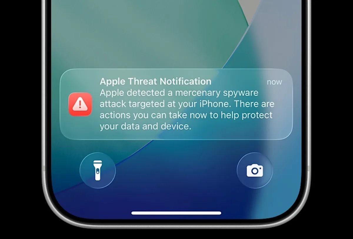 If Apple sends you a push notification alerting you to a spyware attack, take it seriously
